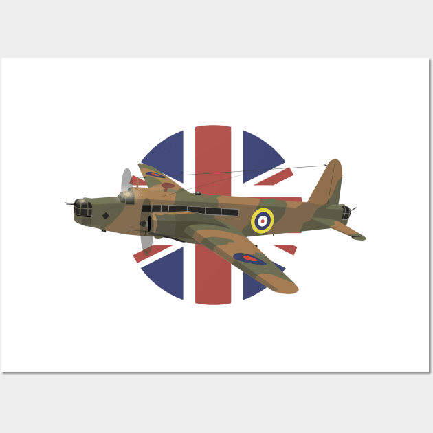 Vickers Wellington British WW2 Airplane Wall Art by NorseTech